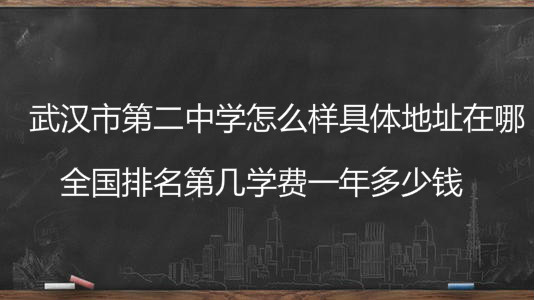 武漢市第二中學(xué)怎么樣具體地址在哪?全國排名第幾學(xué)費一年多少錢